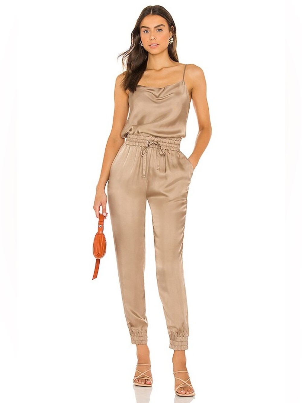 Cinq a Sept Finnley Jumpsuit Brown Size Small